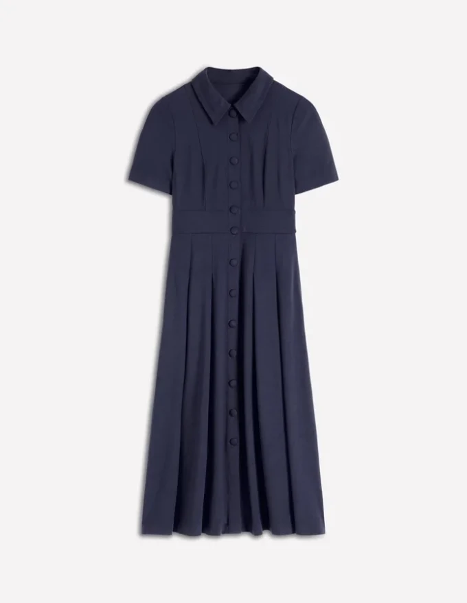 Bridget Ponte Shirt Dress Navy Bridget Ponte Shirt Dress Navy