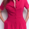 Bridget Ponte Shirt Dress Pomegranate Bridget Ponte Shirt Dress Pomegranate