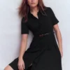 Bridget Ponte Short Dress Black Bridget Ponte Short Dress Black