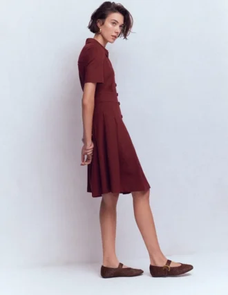 Bridget Ponte Short Dress Deep Wisteria