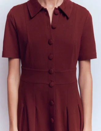 Bridget Ponte Short Dress Deep Wisteria