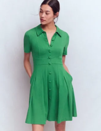 Bridget Ponte Short Dress Fresh Green