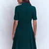 Bridget Ponte Short Dress Midnight Teal Bridget Ponte Short Dress Midnight Teal