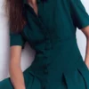 Bridget Ponte Short Dress Midnight Teal Bridget Ponte Short Dress Midnight Teal