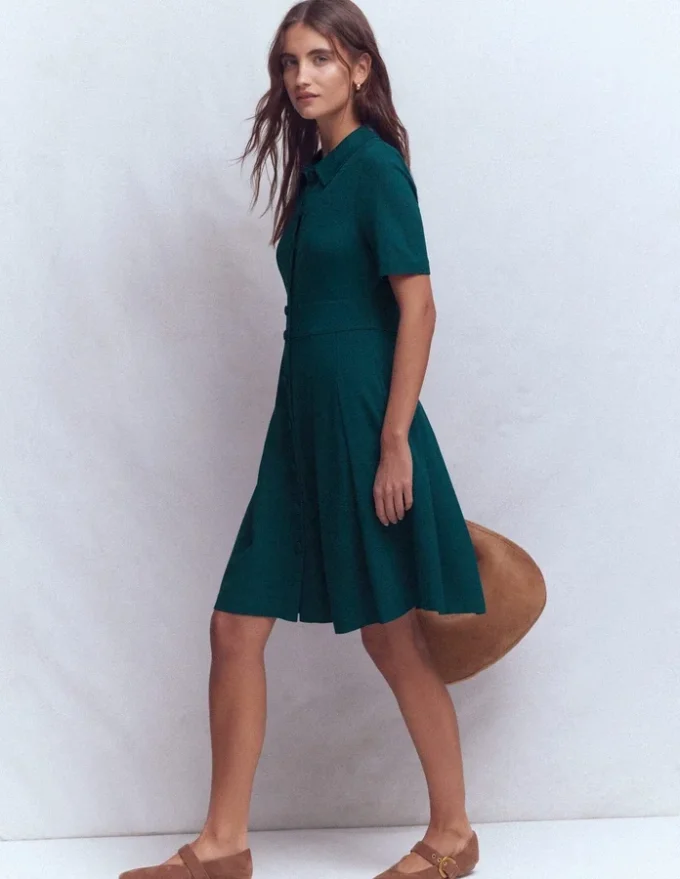 Bridget Ponte Short Dress Midnight Teal Bridget Ponte Short Dress Midnight Teal