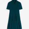 Bridget Ponte Short Dress Midnight Teal Bridget Ponte Short Dress Midnight Teal