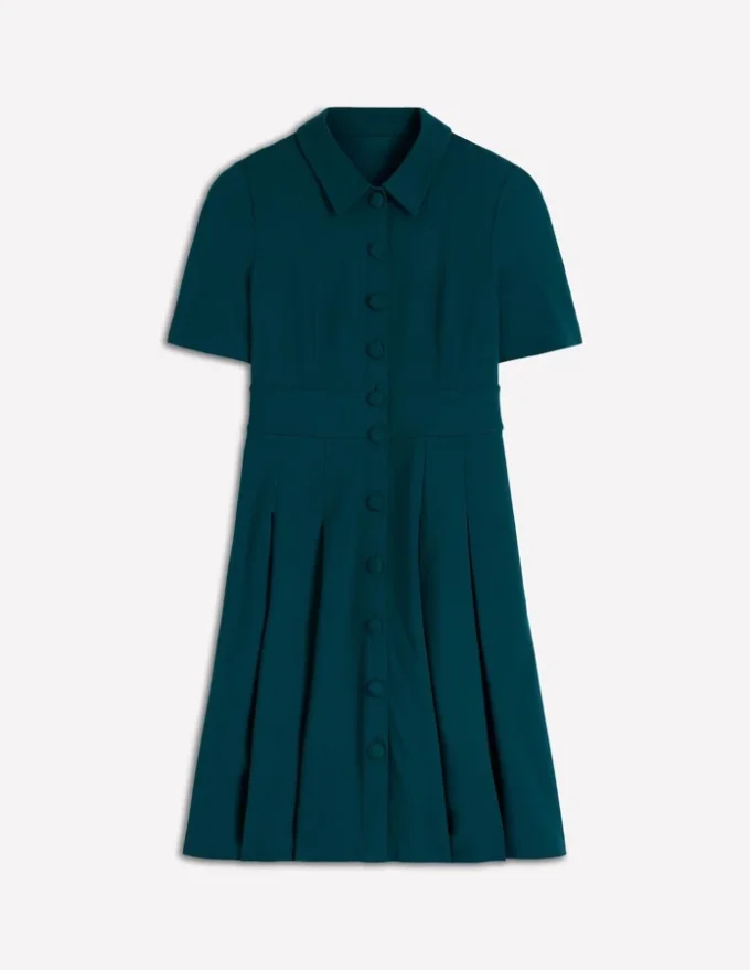 Bridget Ponte Short Dress Midnight Teal Bridget Ponte Short Dress Midnight Teal