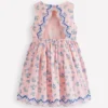 Broderie Back Detail Dress Chalk Pink Ditsy Broderie Back Detail Dress Chalk Pink Ditsy