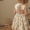 Broderie Back Detail Dress Soft Ivory Rosa Broderie Back Detail Dress Soft Ivory Rosa