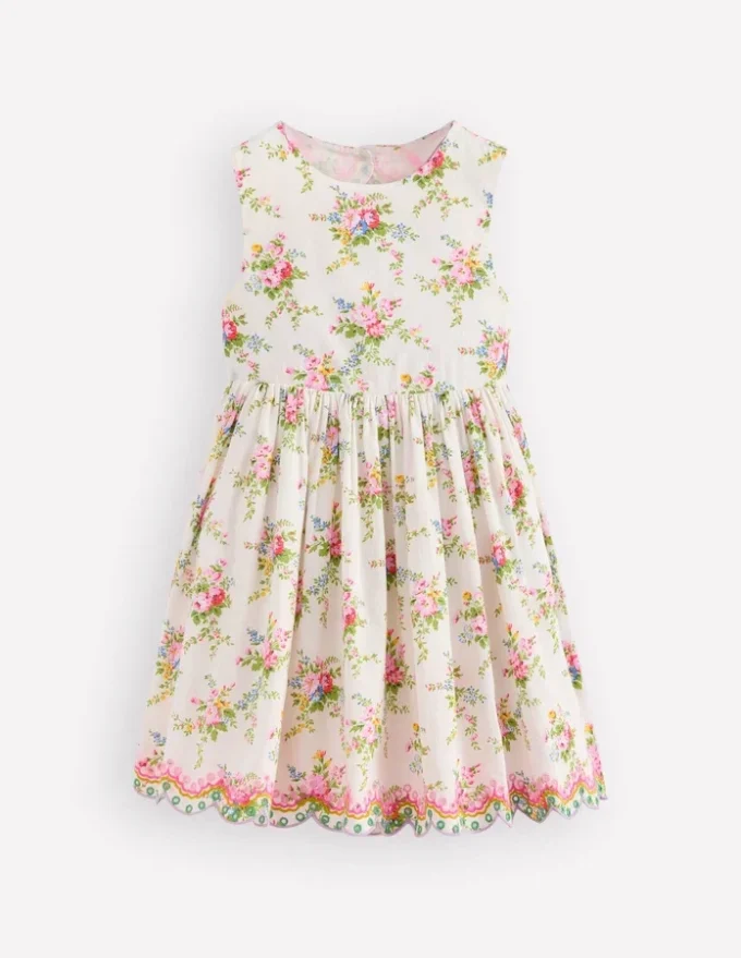 Broderie Back Detail Dress Soft Ivory Rosa Broderie Back Detail Dress Soft Ivory Rosa