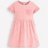 Broderie Pocket Jersey Dress Almond Pink Stripe Broderie Pocket Jersey Dress Almond Pink Stripe
