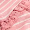 Broderie Pocket Jersey Dress Almond Pink Stripe Broderie Pocket Jersey Dress Almond Pink Stripe