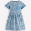 Broderie Pocket Jersey Dress Glacier Blue Tiny Tulip Broderie Pocket Jersey Dress Glacier Blue Tiny Tulip