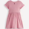 Broderie Pocket Jersey Dress Pink Haze