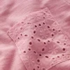 Broderie Pocket Jersey Dress Pink Haze
