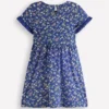 Broderie Pocket Jersey Dress Sapphire Blue Meadow Floral Broderie Pocket Jersey Dress Sapphire Blue Meadow Floral