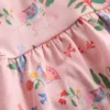 Broderie Trim Jersey Dress Pink Tropical Animals Broderie Trim Jersey Dress Pink Tropical Animals