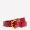 Brogue Cut Belt Red Brogue Cut Belt Red