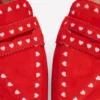 Brogue Slingback Kitten Heel Red