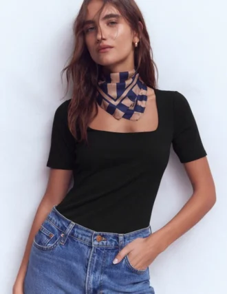 Brooke Double Layer T-shirt Black