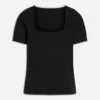 Brooke Double Layer T-shirt Black Brooke Double Layer T-shirt Black