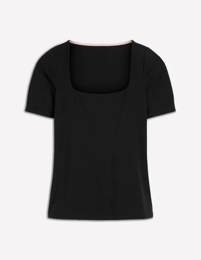Brooke Double Layer T-shirt Black Brooke Double Layer T-shirt Black