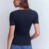 Brooke Double Layer T-shirt Navy Brooke Double Layer T-shirt Navy