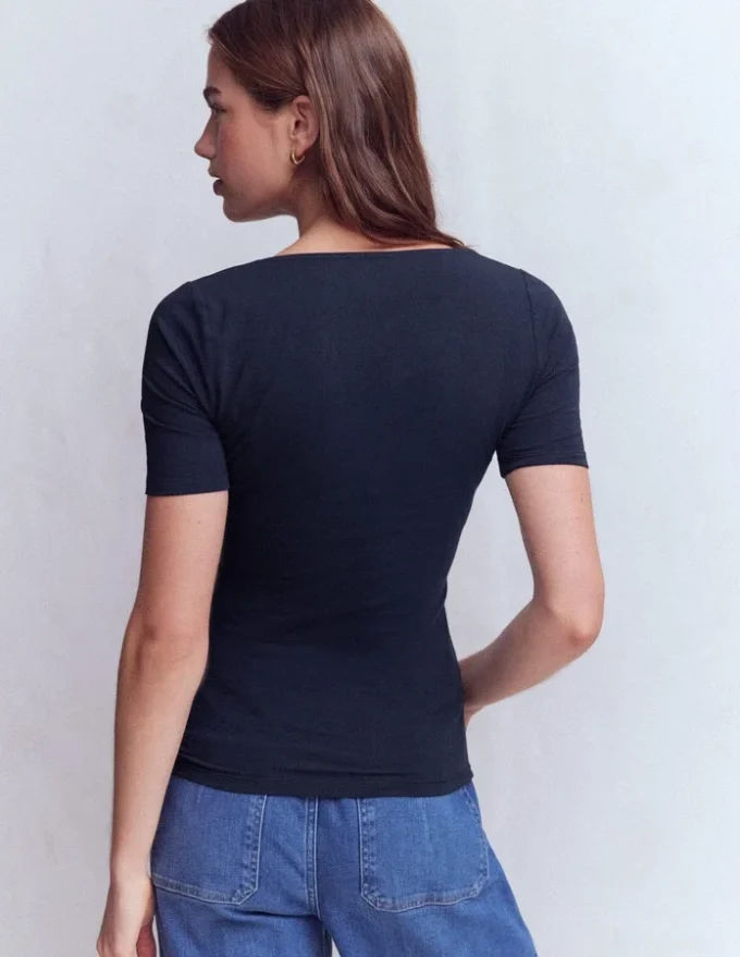 Brooke Double Layer T-shirt Navy Brooke Double Layer T-shirt Navy