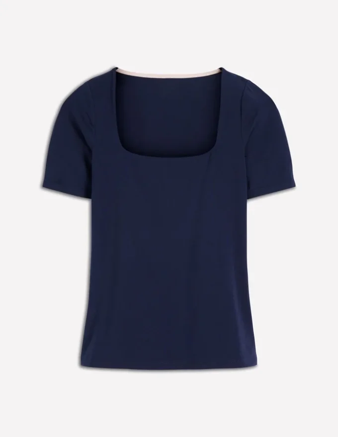 Brooke Double Layer T-shirt Navy Brooke Double Layer T-shirt Navy