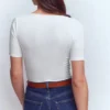 Brooke Double Layer T-shirt White Brooke Double Layer T-shirt White