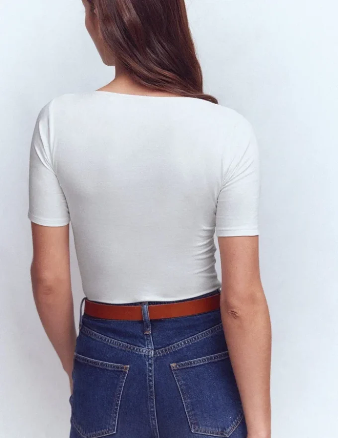 Brooke Double Layer T-shirt White Brooke Double Layer T-shirt White
