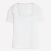 Brooke Double Layer T-shirt White Brooke Double Layer T-shirt White