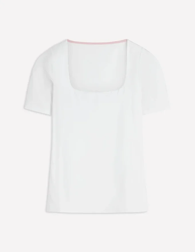 Brooke Double Layer T-shirt White Brooke Double Layer T-shirt White