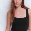 Brooke Double Layer Tank Black Brooke Double Layer Tank Black