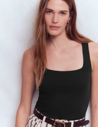 Brooke Double Layer Tank Black