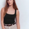 Brooke Double Layer Tank Black Brooke Double Layer Tank Black