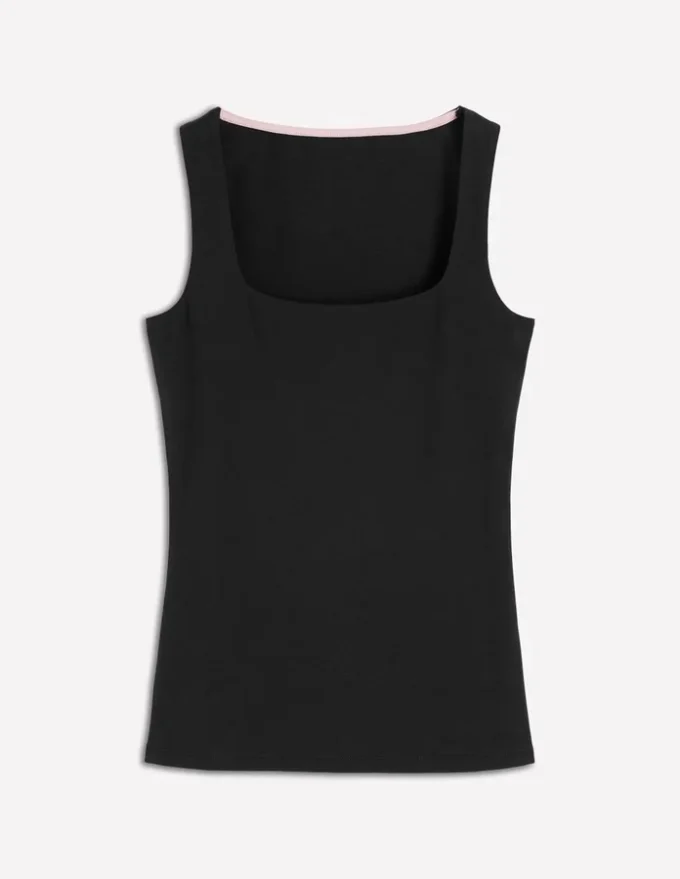 Brooke Double Layer Tank Black Brooke Double Layer Tank Black