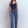 Brooke Double Layer Tank Navy