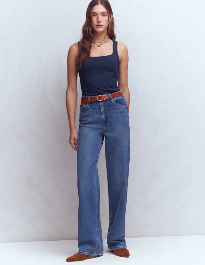 Brooke Double Layer Tank Navy