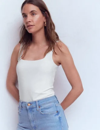 Brooke Double Layer Tank White