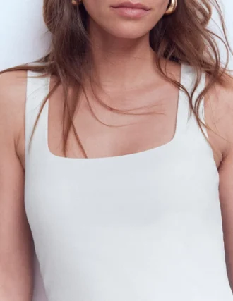 Brooke Double Layer Tank White