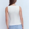 Brooke Double Layer Tank White Brooke Double Layer Tank White