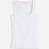 Brooke Double Layer Tank White Brooke Double Layer Tank White