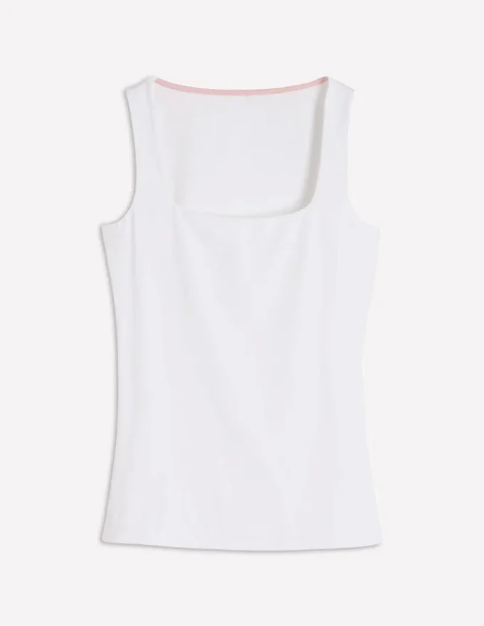 Brooke Double Layer Tank White Brooke Double Layer Tank White