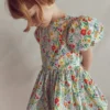 Bubble Hem Dress Honeysuckle Flower Vine Bubble Hem Dress Honeysuckle Flower Vine