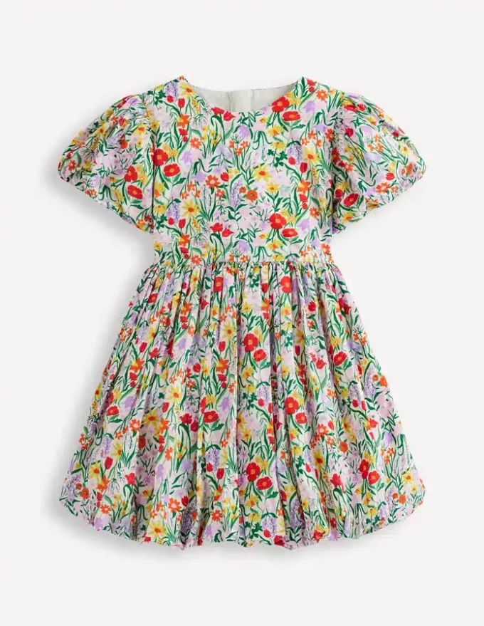 Bubble Hem Dress Honeysuckle Flower Vine Bubble Hem Dress Honeysuckle Flower Vine