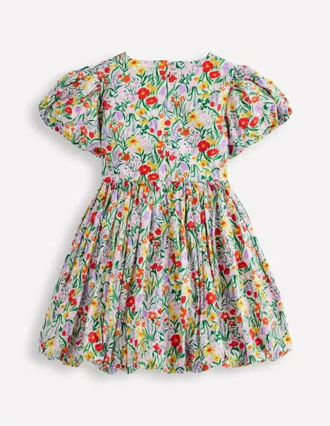 Bubble Hem Dress Honeysuckle Flower Vine Bubble Hem Dress Honeysuckle Flower Vine