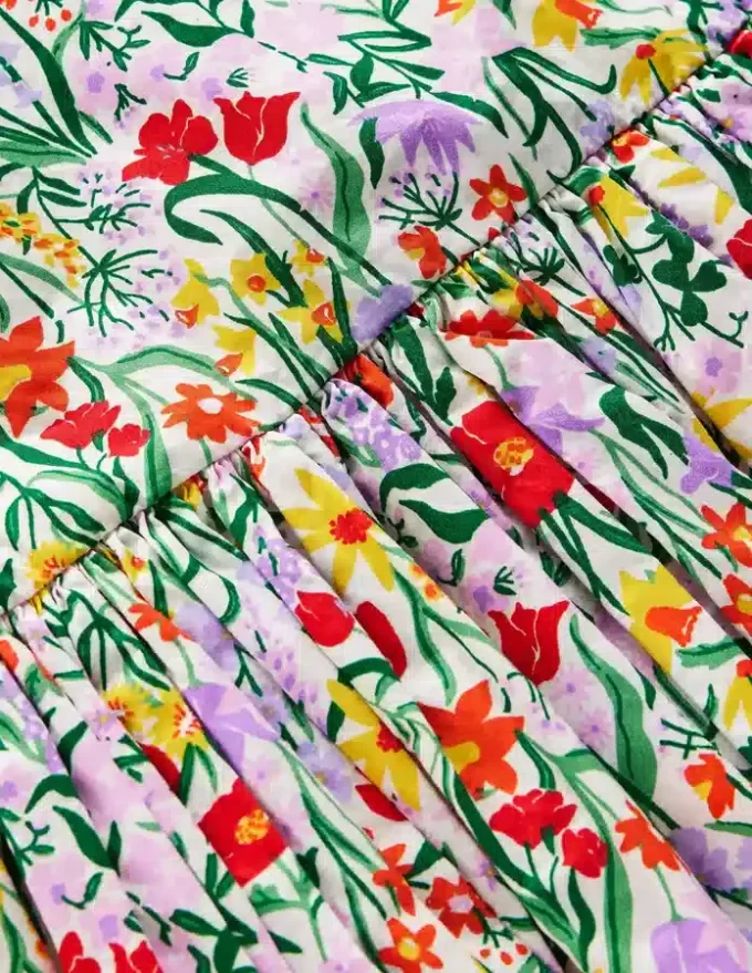 Bubble Hem Dress Honeysuckle Flower Vine Bubble Hem Dress Honeysuckle Flower Vine