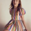 Bubble Hem Dress Multi Stripe Bubble Hem Dress Multi Stripe
