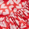 Bubble Hem Dress Red Hearts